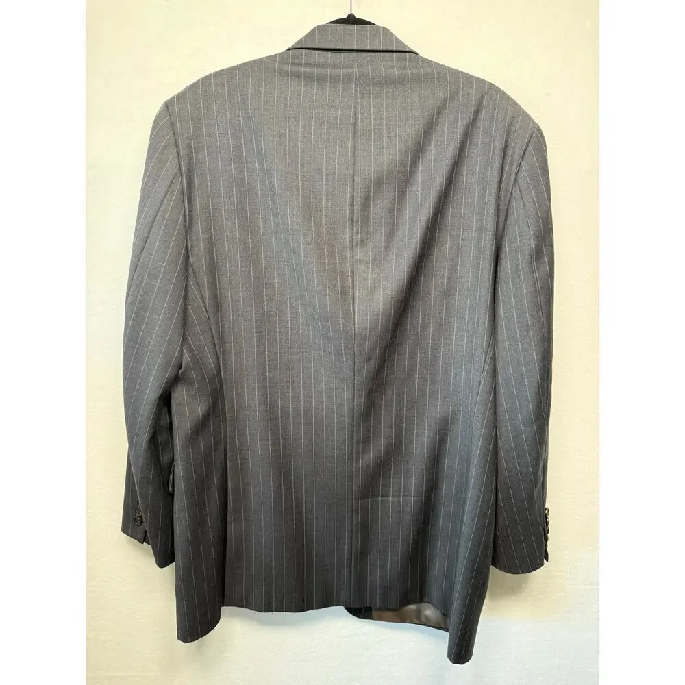 Lauren Ralph Lauren Navy Pinstripe Jacket Size 42L, 100% Wool